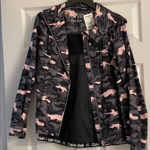 Calvin Klein Performance Black and Pink Camo Utility Jacket